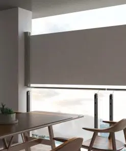 vidaXL Patio Retractable Side Awning 120 x 300 cm Grey