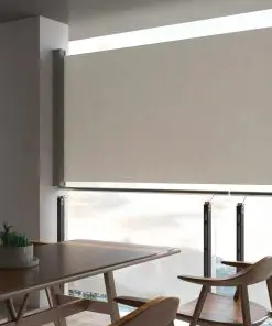 vidaXL Patio Retractable Side Awning 140 x 300 cm Cream