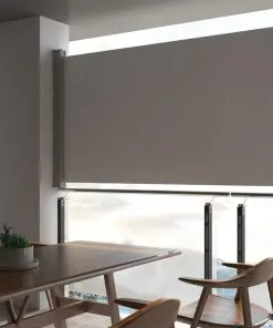 vidaXL Patio Retractable Side Awning 140 x 300 cm Grey