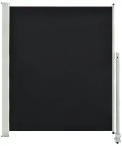 vidaXL Patio Retractable Side Awning 160 x 300 cm Black
