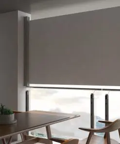 vidaXL Patio Retractable Side Awning 160 x 300 cm Grey