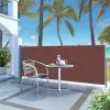 vidaXL Retractable Side Awning 140 x 300 cm Brown