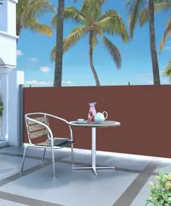 vidaXL Retractable Side Awning 140 x 300 cm Brown