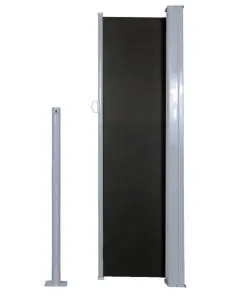 vidaXL Retractable Side Awning 120 x 300 cm Black