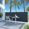 vidaXL Retractable Side Awning 120 x 300 cm Black