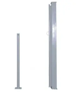 vidaXL Retractable Side Awning 120 x 300 cm Grey