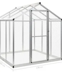 vidaXL Outdoor Aviary Aluminium 183x178x194 cm