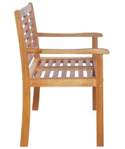 vidaXL 2-Seater Garden Bench 120 cm Solid Eucalyptus Wood