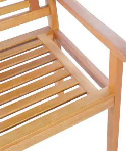vidaXL 3-Seater Garden Bench 150 cm Solid Eucalyptus Wood