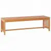 vidaXL Garden Bench 130 cm Solid Eucalyptus Wood