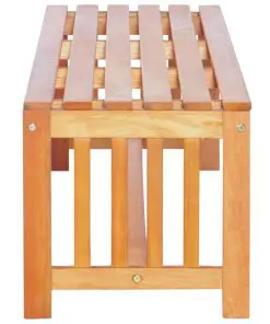 vidaXL Garden Bench 130 cm Solid Eucalyptus Wood