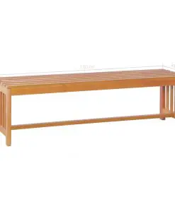 vidaXL Garden Bench 130 cm Solid Eucalyptus Wood