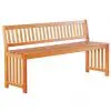 vidaXL Garden Bench 137 cm Solid Eucalyptus Wood