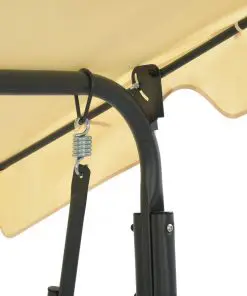 vidaXL Garden Swing Bench Cream White 170x110x153 cm