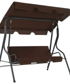 vidaXL Garden Swing Bench Coffee 170x110x153 cm