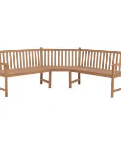vidaXL Garden Corner Bench 202x202x90 cm Solid Teak