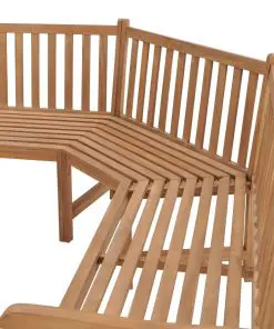 vidaXL Garden Corner Bench 202x202x90 cm Solid Teak