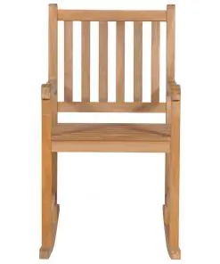 vidaXL Rocking Chair Solid Teak Wood