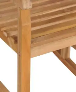 vidaXL Rocking Chair Solid Teak Wood