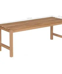 vidaXL Garden Bench 120 cm Solid Teak