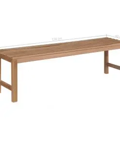 vidaXL Garden Bench 150 cm Solid Teak