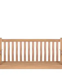 vidaXL Swing Bench Solid Teak 120x60x57.5 cm Brown