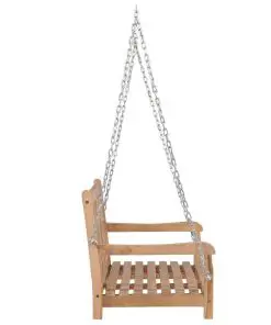 vidaXL Swing Bench Solid Teak 120x60x57.5 cm Brown