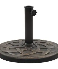 vidaXL Parasol Base Round Polyresin 19 kg Bronze