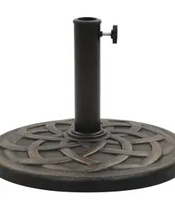 vidaXL Parasol Base Round Polyresin 19 kg Bronze