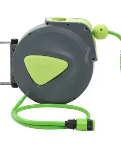vidaXL Automatic Retractable Water Hose Reel Wall Mounted 10+1 m