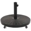 vidaXL Parasol Base Black Round 27 kg