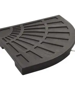 vidaXL Umbrella Weight Plate Black Fan-shaped 14 kg