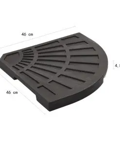 vidaXL Umbrella Weight Plate Black Fan-shaped 14 kg
