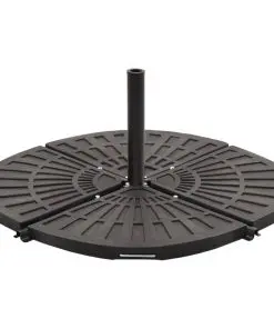 vidaXL Umbrella Weight Plate Black Fan-shaped 14 kg