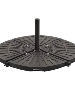 vidaXL Umbrella Weight Plate Black Fan-shaped 20 kg