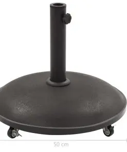 vidaXL Parasol Base Black Concrete Round 25 kg