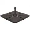 vidaXL Umbrella Weight Plate Black Concrete Square 18 kg