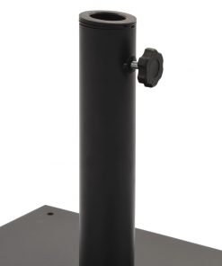 vidaXL Parasol Base Black Steel Square 17 kg
