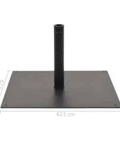 vidaXL Parasol Base Black Steel Square 17 kg