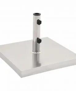 vidaXL Parasol Base Silver Stainless Steel Square 30 kg