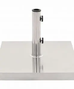 vidaXL Parasol Base Silver Stainless Steel Square 30 kg