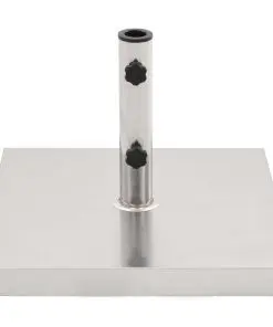 vidaXL Parasol Base Silver Stainless Steel Square 30 kg