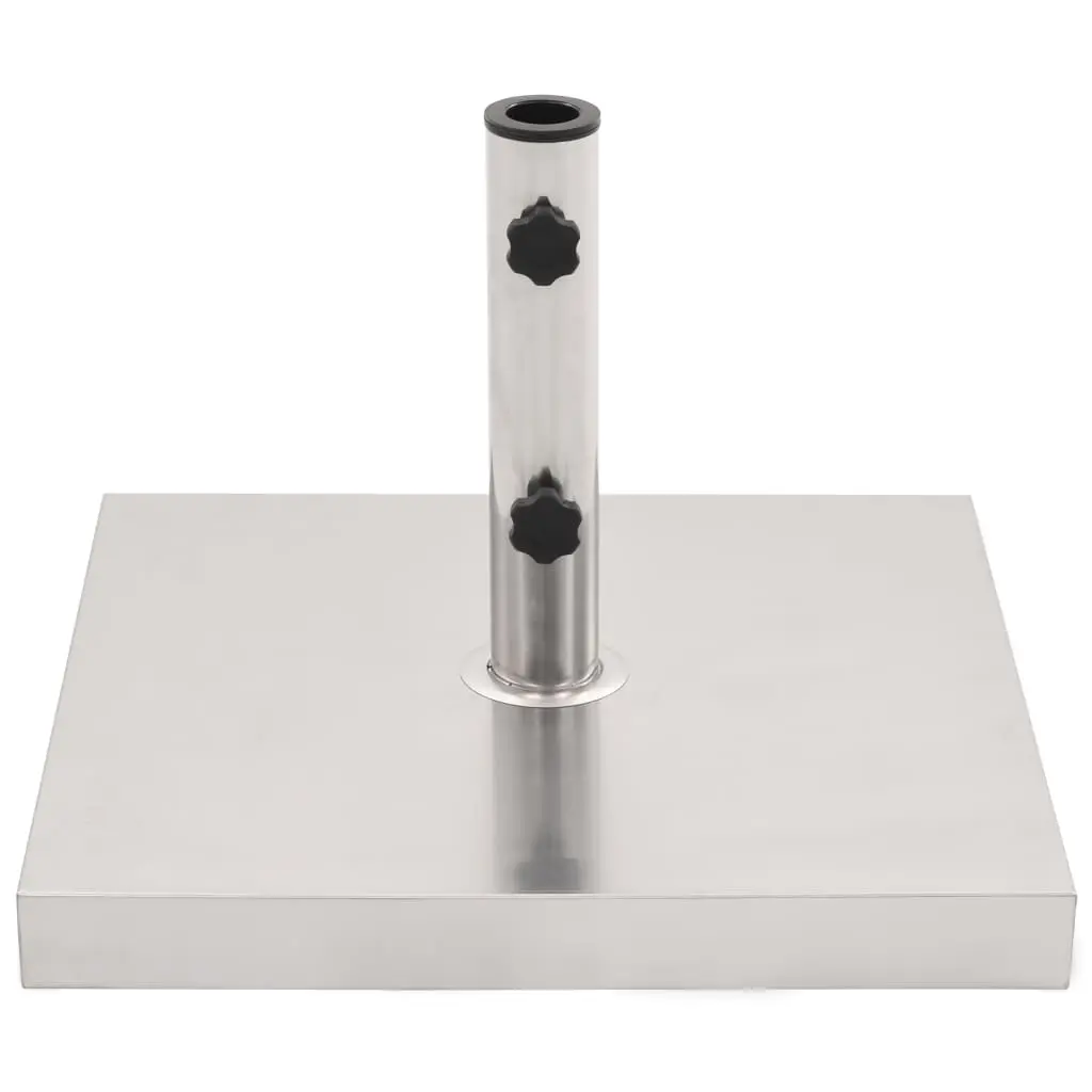 vidaXL Parasol Base Silver Stainless Steel Square 30 kg