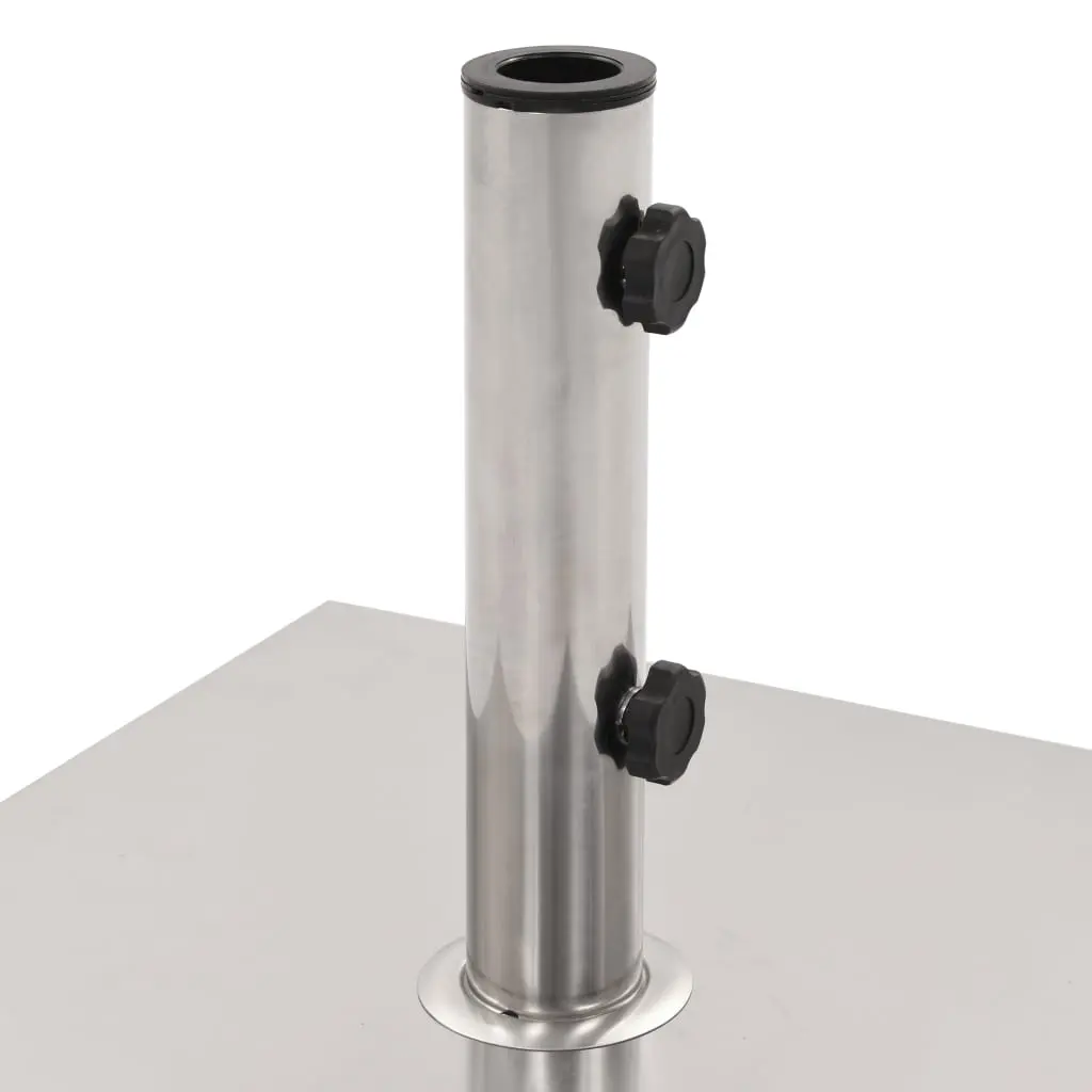 vidaXL Parasol Base Silver Stainless Steel Square 30 kg