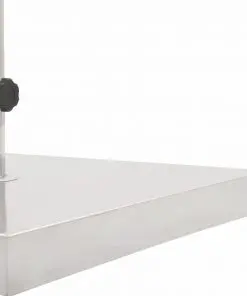 vidaXL Parasol Base Silver Stainless Steel Square 30 kg