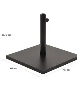 vidaXL Parasol Base Black Square 18 kg