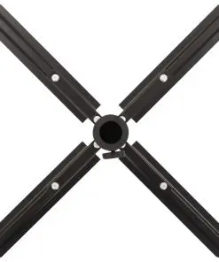 vidaXL Foldable Parasol Base Black Steel 2.75 kg