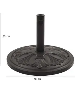 vidaXL Parasol Base Black Round 13 kg