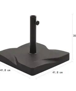 vidaXL Parasol Base Black Square 20 kg