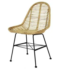 vidaXL Dining Chairs 6 pcs Natural Rattan